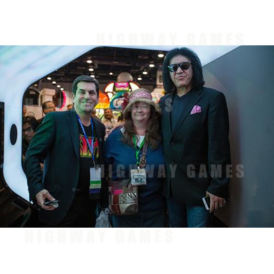 Apple Show KISS Photo Booth featuring Gene Simmons at Amusement Expo 2016 - Gene Simmons at Apple Industries Amusement Esxpo 2016 Booth to Promote the KISS Face Place Photo Booth - 1