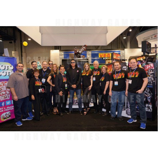 Apple Show KISS Photo Booth featuring Gene Simmons at Amusement Expo 2016 - Gene Simmons at Apple Industries Amusement Esxpo 2016 Booth to Promote the KISS Face Place Photo Booth - 3