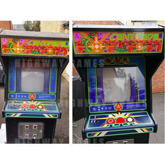 Atari Centipede arcade machine restoration - The Atari Centipede before and after. Picture: The Arcade Blogger - 3