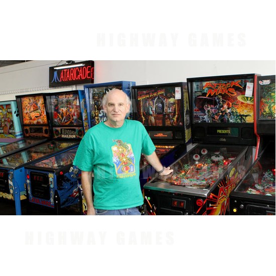 ‘History in this industry is pretty invaluable’: Vintage Arcade Superstore owner - Gene Lewin stands in the showroom of Vintage Arcade Superstore. Picture: Raul Roa / Glendale News-Press