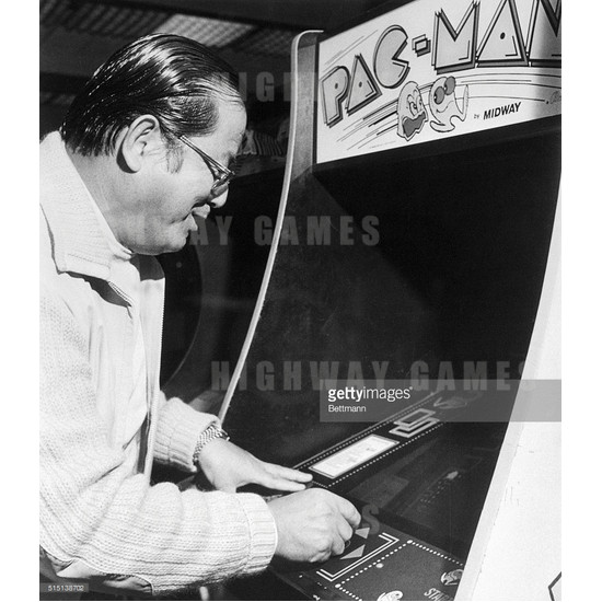 Namco founder and 'father of Pac-Man' dies at 91 - Masaya Nakamura, pictured December 17, 1982, playing Pac-Man. Picture: Getty Images