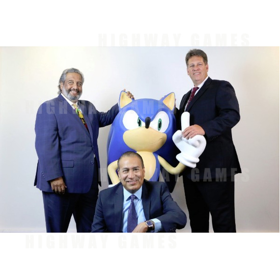 Sega trio visit London office, meet Daytona team - Carlos Laguardia, Vince Moreno and Marty Smith at Sega head office