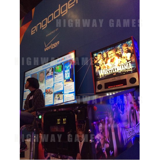 Gary Stern Shows Off Wrestlemania Pro Pinball Machine at CES 2015 - WWE Wrestlemania Pro Pinball Machine Playfield - 4