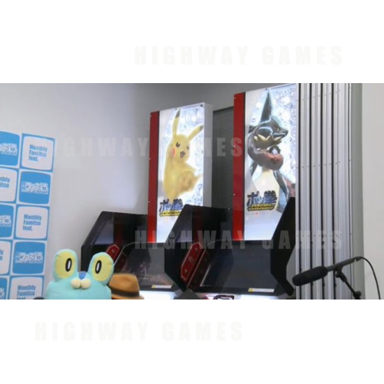 Pokken Tournament Fighter and Cabinet Details from Niconico Livestream - Pokken Tournament Cabinet Marquee - Bandai Namco Games