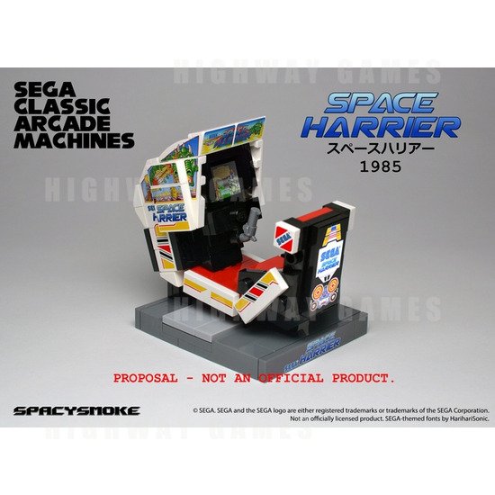 Sega Lego Proposal for Mini Arcade Machine Replicas - Space Harrier Lego Mini Replica Arcade Machine
