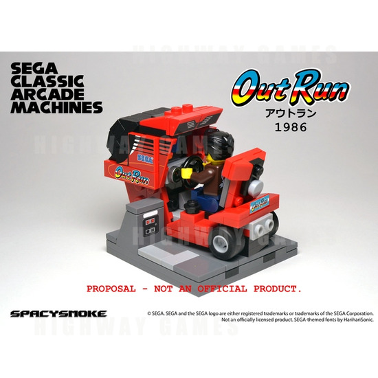 Sega Lego Proposal for Mini Arcade Machine Replicas - Out Run Lego Mini Replica Arcade Machine]