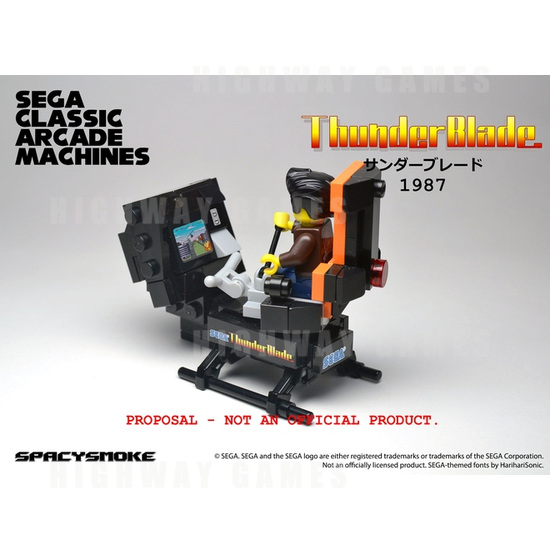 Sega Lego Proposal for Mini Arcade Machine Replicas - Thunder Blade Lego Mini Replica Arcade Machine