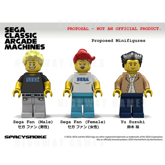 Sega Lego Proposal for Mini Arcade Machine Replicas - Lego Minifigures