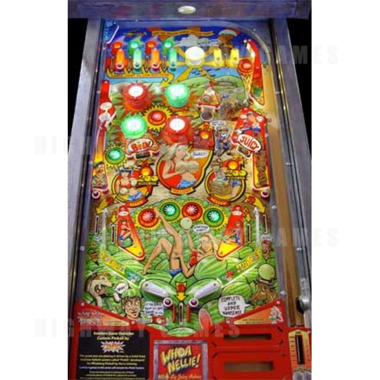 Stern and Whizbang Announced Whoa Nellie! Big Juicy Melons Pinball Machine Now Available - Whoa Nellie! Big Juicy Melons Playfield by Stern and Whizbang