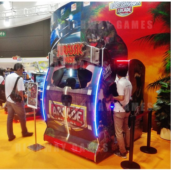 IAAPA Asian Attractions Expo 2015 Trade Show Wrap-Up - Jurassic Park by Raw Thrills at Namco Booth at AAE 2015