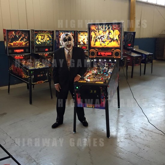 CEO Gary Stern Paints Face For Replay In KISS Inspired Photoshoot - KISS Pinball Machine Photoshoot with Gary Stern - 2