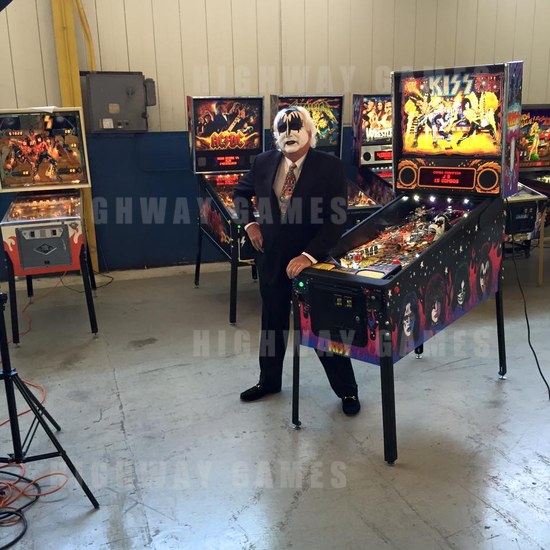 CEO Gary Stern Paints Face For Replay In KISS Inspired Photoshoot - KISS Pinball Machine Photoshoot with Gary Stern - 3