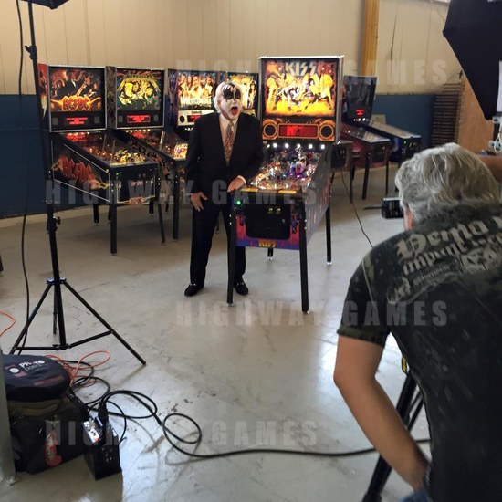 CEO Gary Stern Paints Face For Replay In KISS Inspired Photoshoot - KISS Pinball Machine Photoshoot with Gary Stern - 4