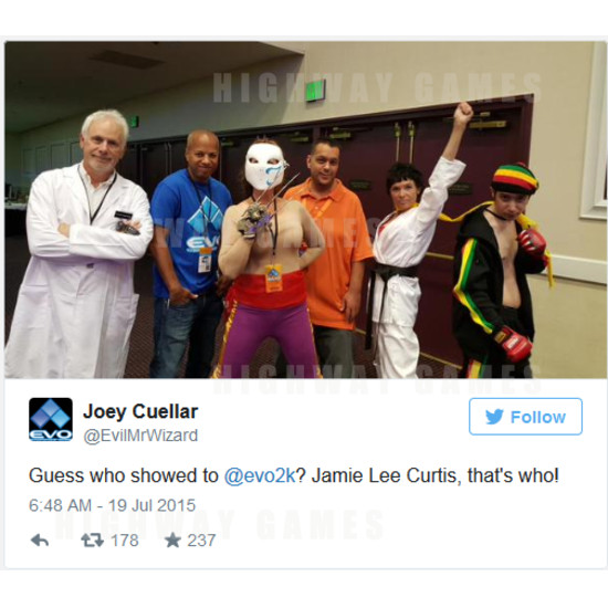 Jamie Lee Curtis Goes Incognito As Street Fighter Vega At Evo 2015 - Jamie Lee Curtis Goes Incognito As Street Fighter Vega At Evo 2015 - 2