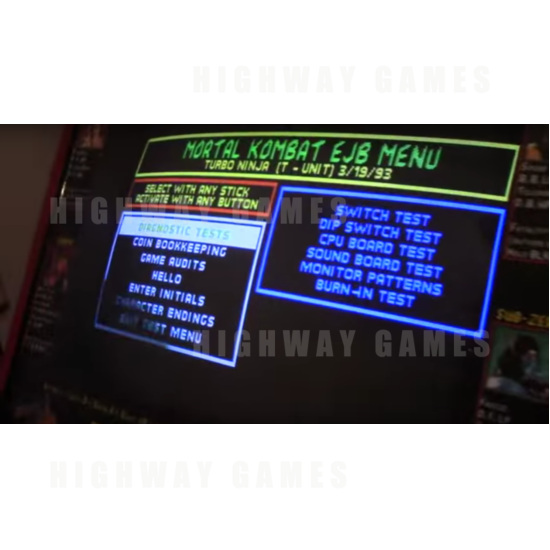 Secret Menu Hidden for 20 Years Discovered in Mortal Kombat Arcade Game - Mortal Kombat EJB Secret Menu in Arcade Game - 1