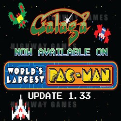 The latest World's Largest Pac-Man update allows you to add and play Galaga