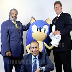 Carlos Laguardia, Vince Moreno and Marty Smith at Sega head office